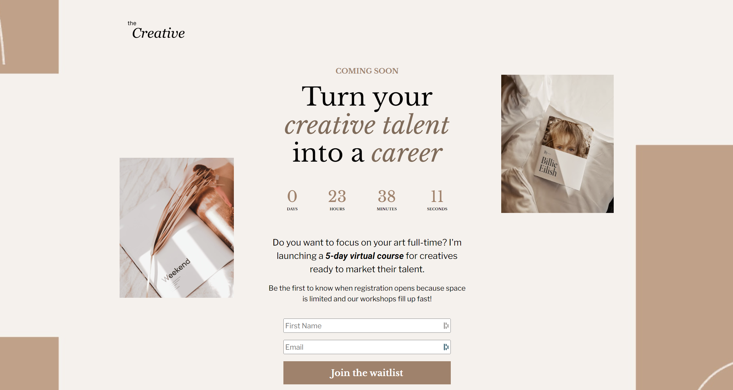 Waitlist-Countdown Landing Page project